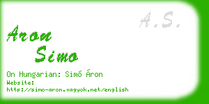 aron simo business card